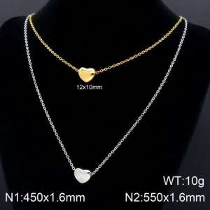 SS Gold-Plating Necklace - KN110191-Z