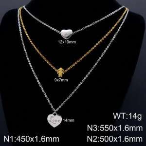 SS Gold-Plating Necklace - KN110194-Z