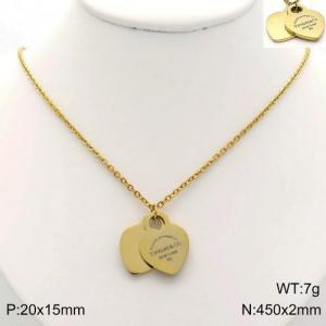 SS Gold-Plating Necklace - KN110770-Z