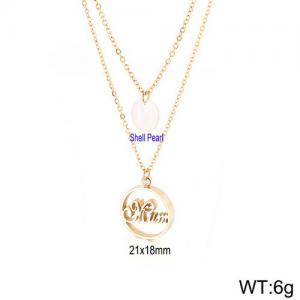 SS Gold-Plating Necklace - KN110810-KFC