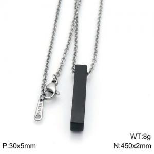 Stainless Steel Black-plating Necklace - KN110951-GC