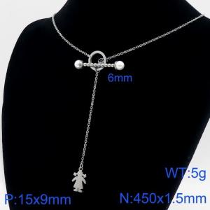 Stainless Steel Necklace - KN111008-Z