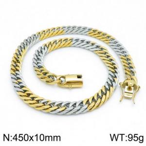 SS Gold-Plating Necklace - KN111328-Z