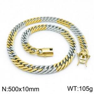 SS Gold-Plating Necklace - KN111329-Z