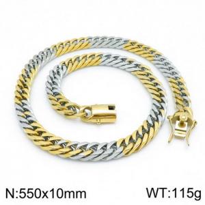 SS Gold-Plating Necklace - KN111330-Z