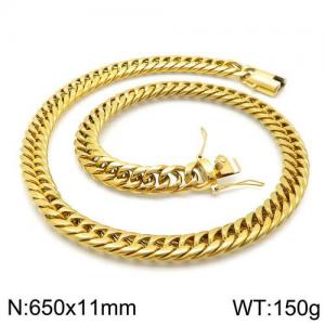 SS Gold-Plating Necklace - KN111386-Z