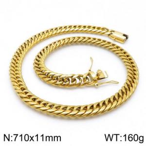 SS Gold-Plating Necklace - KN111387-Z