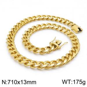 SS Gold-Plating Necklace - KN111399-Z