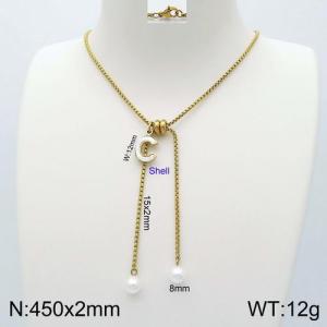 SS Gold-Plating Necklace - KN111887-Z