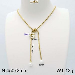 SS Gold-Plating Necklace - KN111891-Z