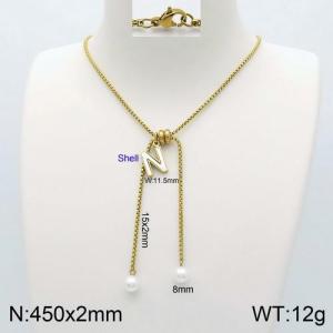 SS Gold-Plating Necklace - KN111898-Z