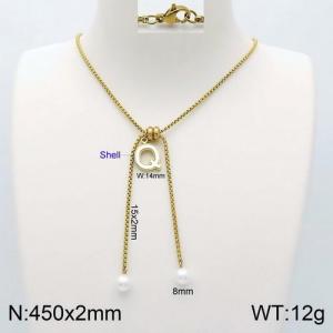 SS Gold-Plating Necklace - KN111901-Z