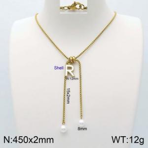 SS Gold-Plating Necklace - KN111902-Z