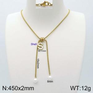 SS Gold-Plating Necklace - KN111903-Z