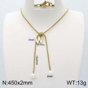 SS Gold-Plating Necklace - KN111907-Z