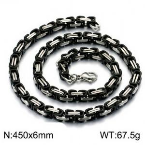 Stainless Steel Black-plating Necklace - KN111950-Z