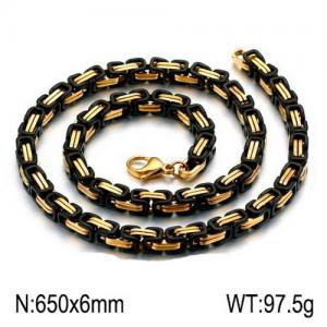 SS Gold-Plating Necklace - KN111955-Z