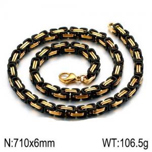 SS Gold-Plating Necklace - KN111956-Z