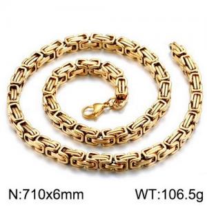 SS Gold-Plating Necklace - KN111964-Z