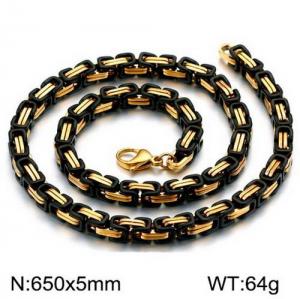 SS Gold-Plating Necklace - KN111979-Z