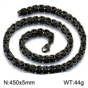 Stainless Steel Black-plating Necklace - KN111982-Z