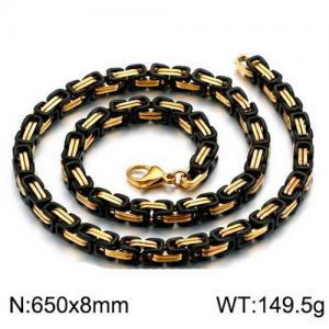 SS Gold-Plating Necklace - KN111999-Z