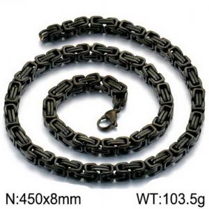 Stainless Steel Black-plating Necklace - KN112002-Z
