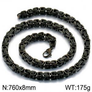 Stainless Steel Black-plating Necklace - KN112005-Z