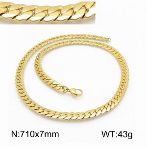 SS Gold-Plating Necklace - KN113456-Z
