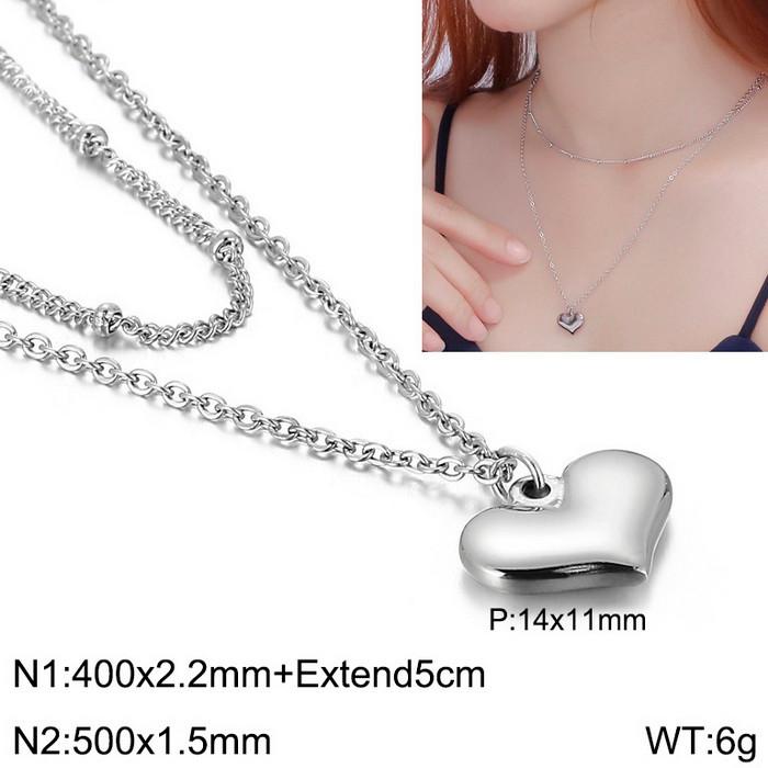 Korean simple heart-shaped small fresh necklace