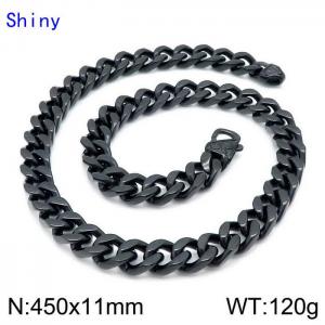 Stainless Steel Black-plating Necklace - KN114239-Z