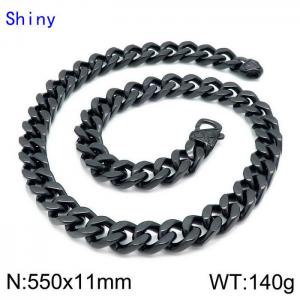 Stainless Steel Black-plating Necklace - KN114241-Z