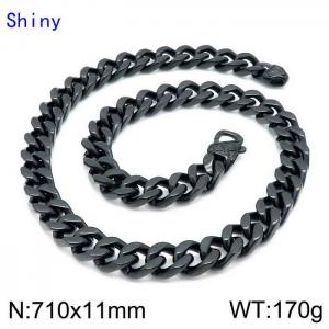 Stainless Steel Black-plating Necklace - KN114244-Z