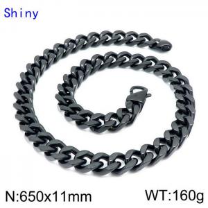 Stainless Steel Black-plating Necklace - KN114278-Z