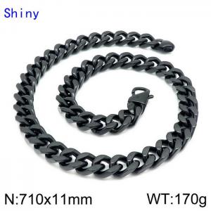 Stainless Steel Black-plating Necklace - KN114279-Z
