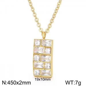 SS Gold-Plating Necklace - KN115140-Z