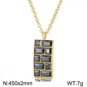 SS Gold-Plating Necklace - KN115141-Z