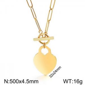 SS Gold-Plating Necklace - KN115150-Z