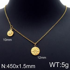 SS Gold-Plating Necklace - KN115336-Z