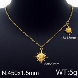 SS Gold-Plating Necklace - KN115337-Z