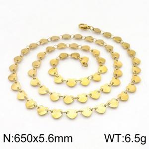 SS Gold-Plating Necklace - KN115355-Z