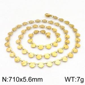 SS Gold-Plating Necklace - KN115356-Z