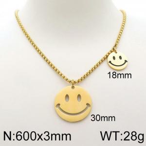 SS Gold-Plating Necklace - KN115359-Z