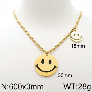 SS Gold-Plating Necklace - KN115361-Z