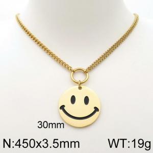 SS Gold-Plating Necklace - KN115364-Z