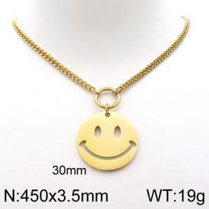SS Gold-Plating Necklace - KN115365-Z