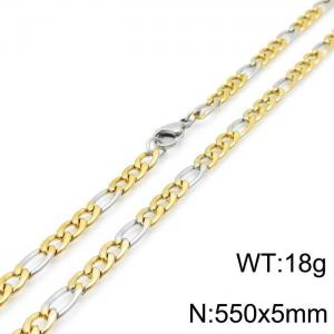 SS Gold-Plating Necklace - KN115446-Z