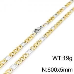 SS Gold-Plating Necklace - KN115447-Z