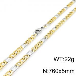 SS Gold-Plating Necklace - KN115450-Z