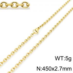 Staineless Steel Small Gold-plating Chain - KN115472-Z